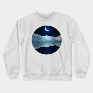 Mountain in Lovely night Crewneck Sweatshirt